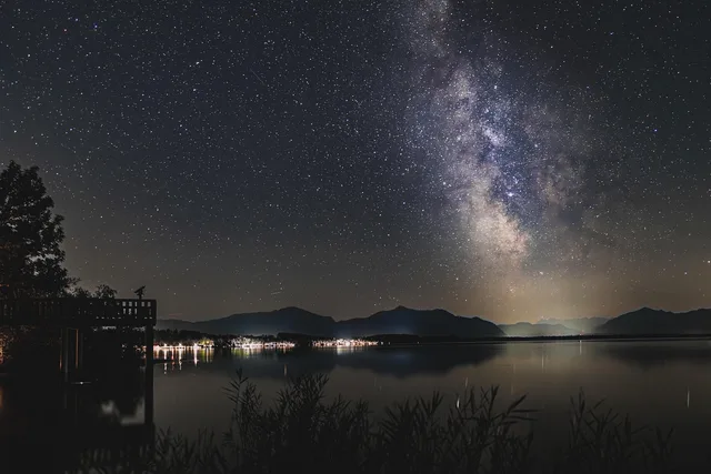 milky way, universe, night sky, galaxy, cosmos, astronomy, stars, astrophotography, night, chiemsee, bavaria, landscape. How to slow down a night sky trip without wasting a clear night