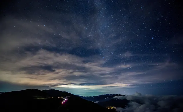 dark, sky, stars, night, outdoors, night sky, starry, nature, starry sky, starry night, constellations, stargazing, clouds, mountains, landscape