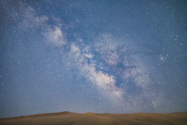 stars, milky way, night sky, star field, desert, sand dune, sunrise, cosmos, astronomy, space photography, galaxy, night photography, silence, nature, tranquility, purity, infinity