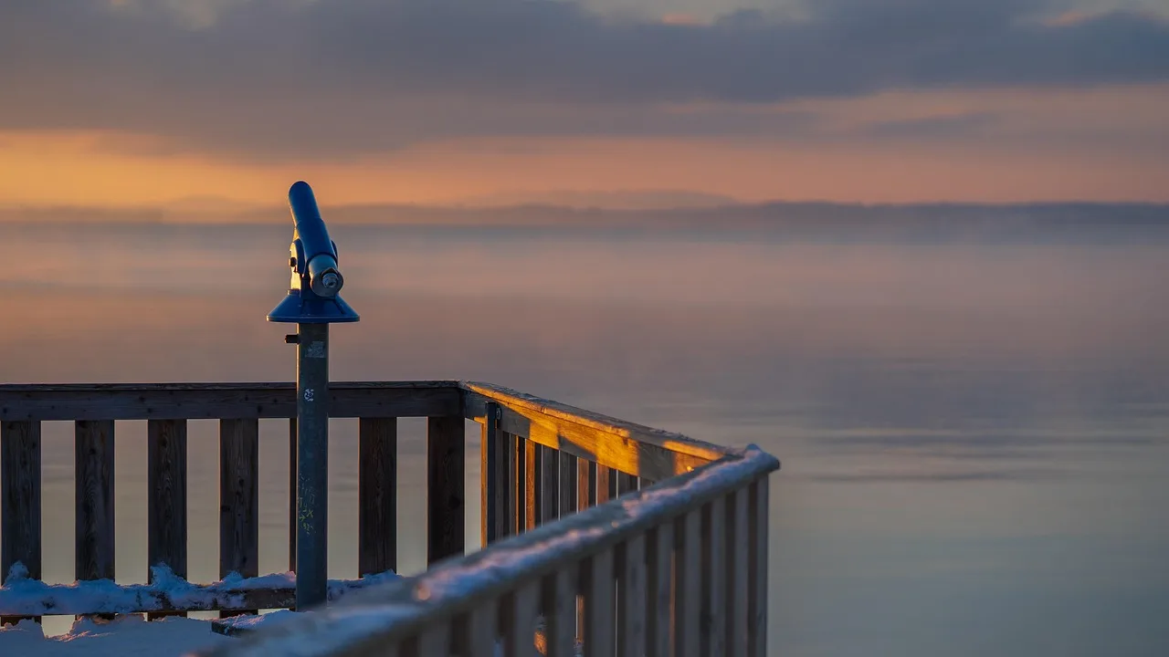 sunset, nature, lake, telescope, evening atmosphere, evening sky, outlook, viewpoint, dusk. Travel Telescopes Options by Type and a Stop for Each