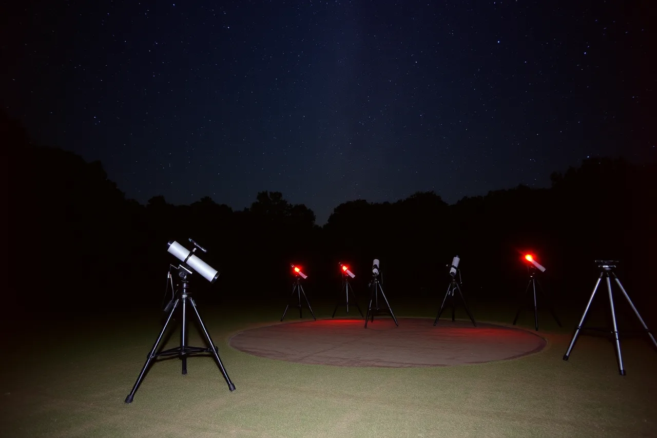 Telescopes on a dark forest clearing under the Milky Way at Cherry Springs (How to Find Bortle 1 Skies in the US Without Driving All Night)