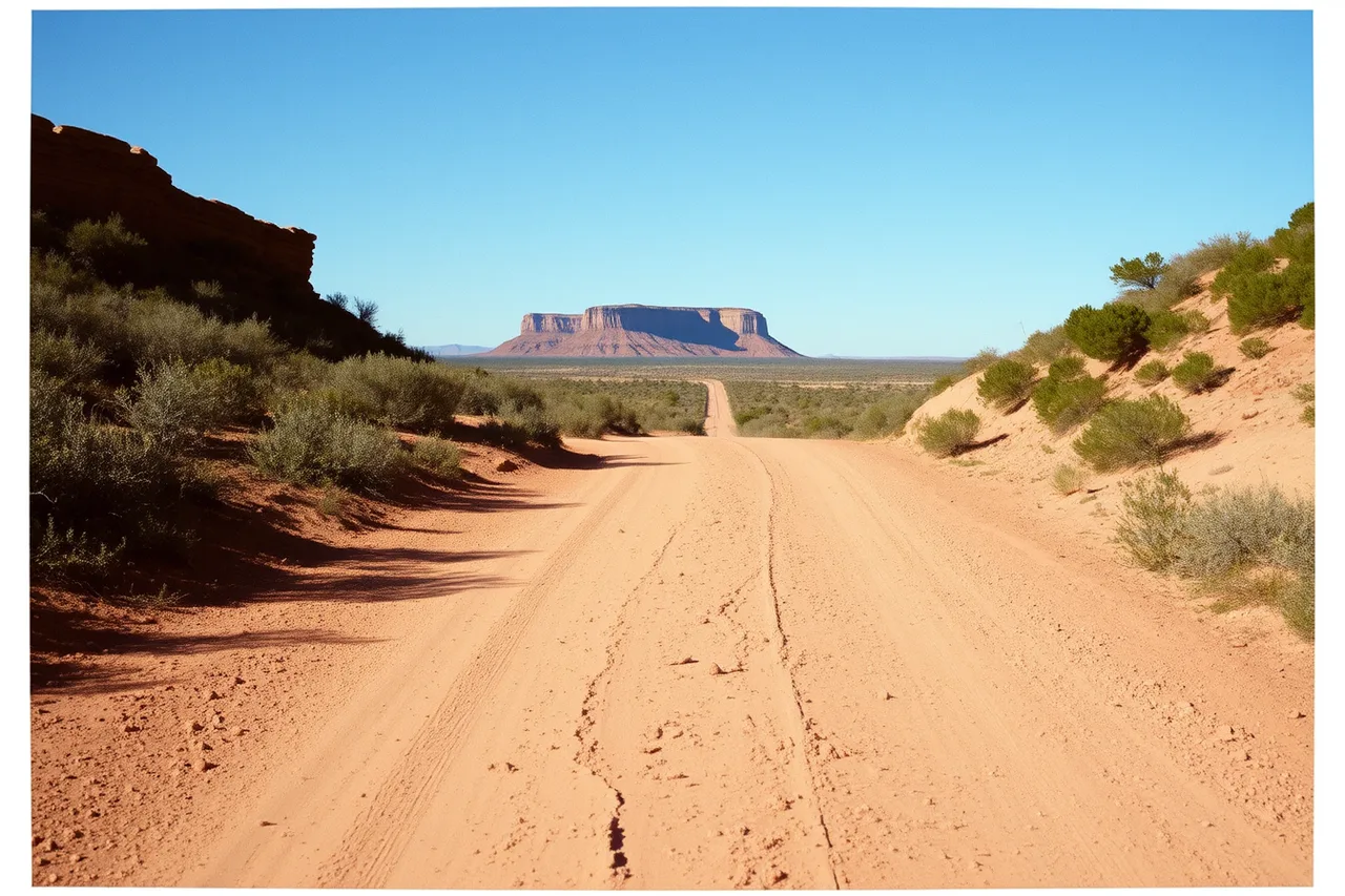 Rough unpaved dirt road leading into Chaco Culture National Historical Park (How to Find Bortle 1 Skies in the US Without Driving All Night)